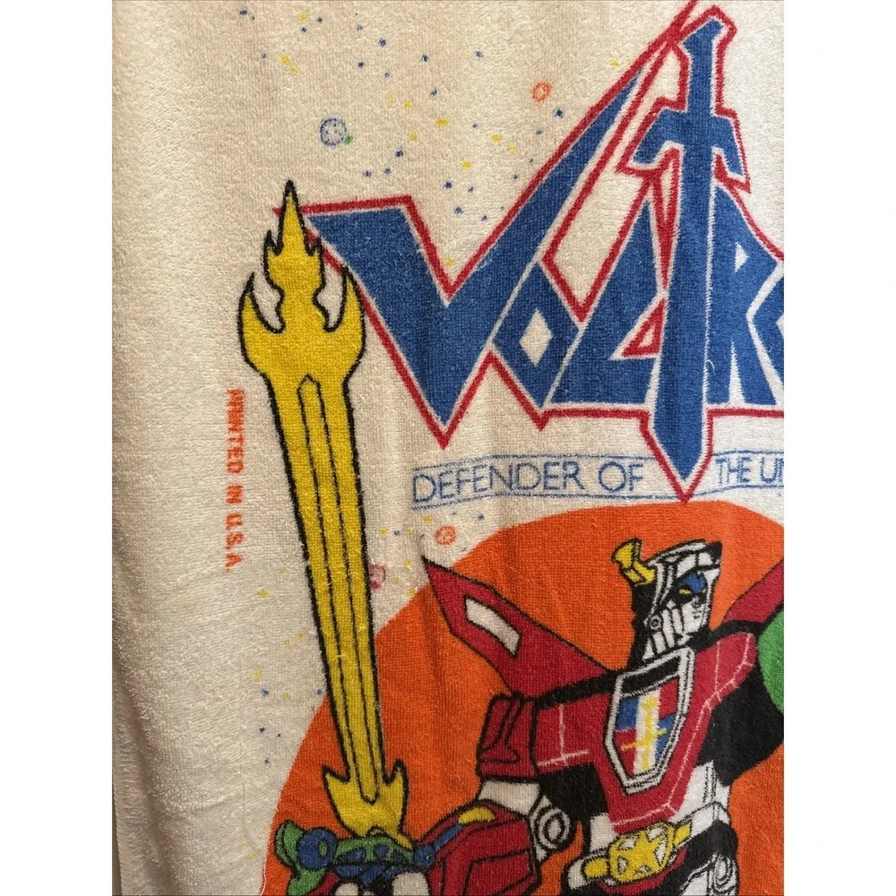 Vtg Voltron Beach Towel 1984 Defender Of The Universe Franco 80s